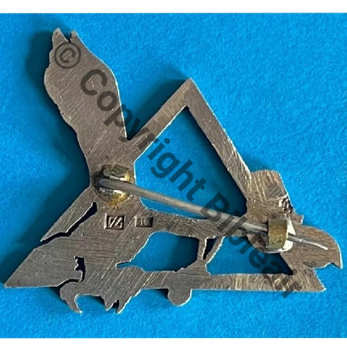 592 GAO.592 RAYACK  Fab Levant Poincon DG Eping bascule arretoir plat Dos strie  Poincon 900 ARGENT MASSIF Peint Src.mesnil01 1590Eur(x2) 